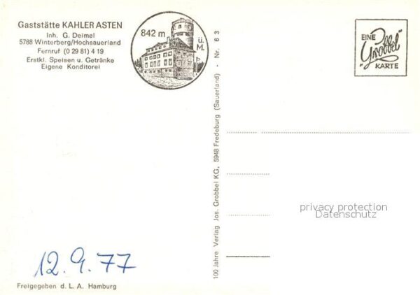 Winterberg Hochsauerland Gaststätte Kahler Asten Fliegeraufnahme – Bild 2