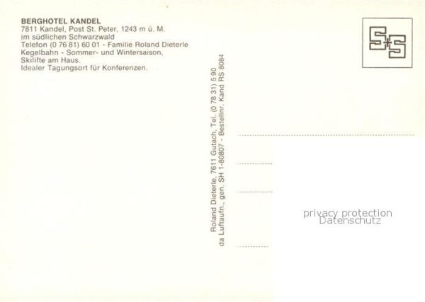 Kandel Breisgau Berghotel Kandel Fliegeraufnahme – Bild 2