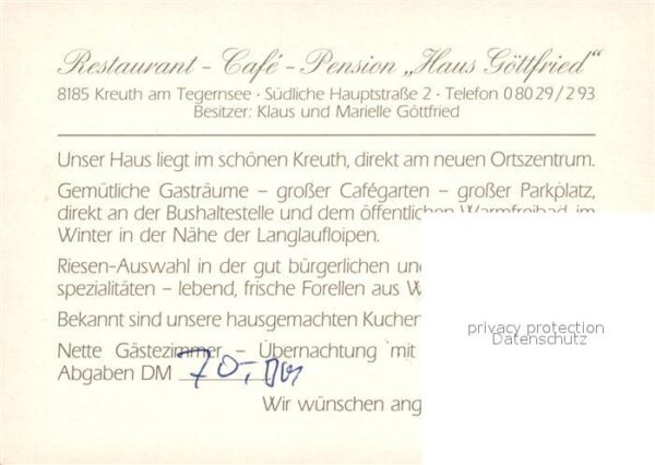 Kreuth Tegernsee Restaurant Cafe Haus Göttfried – Bild 2
