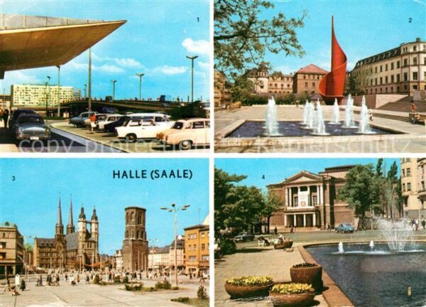 Halle Saale Hochstrasse Hansering Markt Theater des