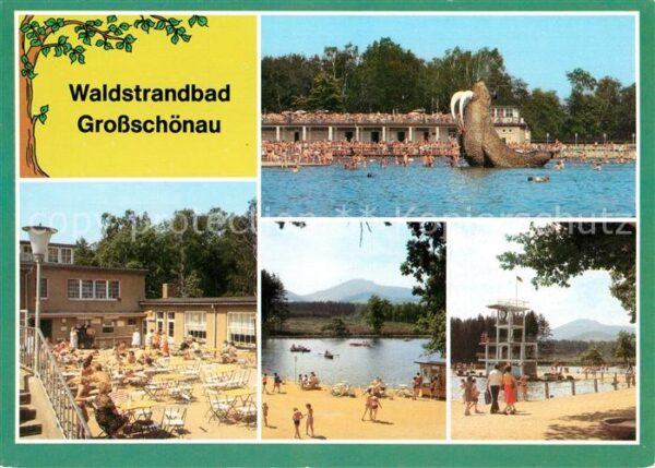 Grossschoenau Sachsen Waldstrandbad Terrasse Details