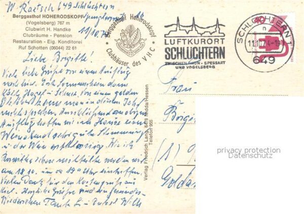 Schotten Hessen Berggasthof Hoherodskopf – Bild 2