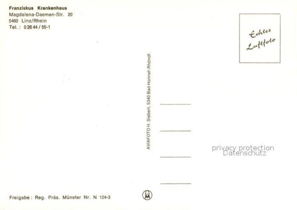 Linz Rhein Franziskus Krankenhaus Fliegeraufnahme – Bild 2