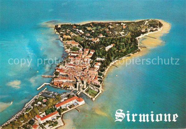 Sirmione Lago di Garda Fliegeraufnahme