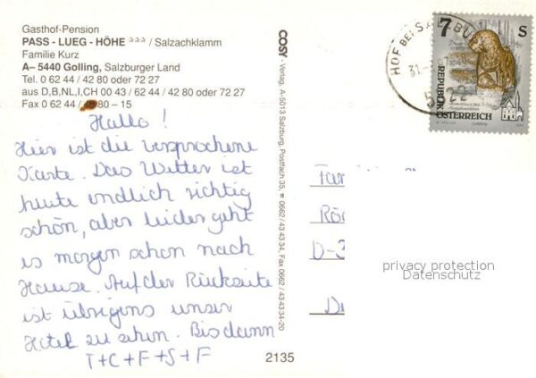 Golling Salzach Gasthof Pass-Lueg-Höhe – Bild 2