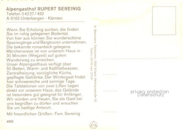 Unterbergen Ferlach Alpengasthof Sereinig – Bild 2