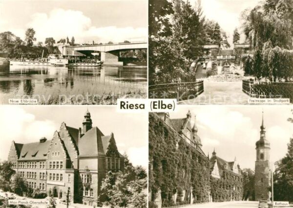 Riesa Sachsen Neue Elbbrücke Freitreppe Stadtpark Rat