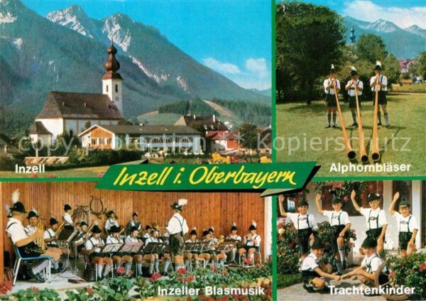 Inzell Trachtenkinder Alphornbläser