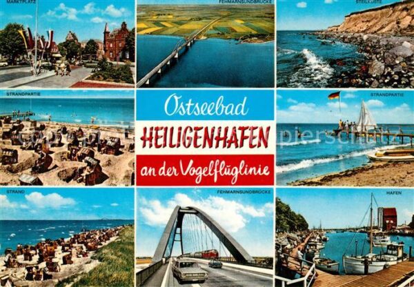 Heiligenhafen Ostseebad Hafen Marktplatz Fehmarnsundbrücke