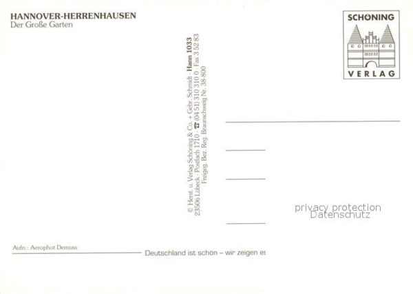 Herrenhausen Hannover Fliegeraufnahme Grosse Garten – Bild 2