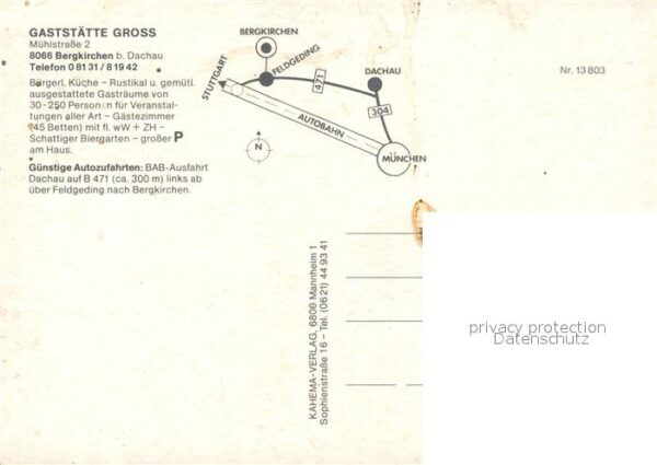 Bergkirchen Dachau Gaststätte Gross – Bild 2