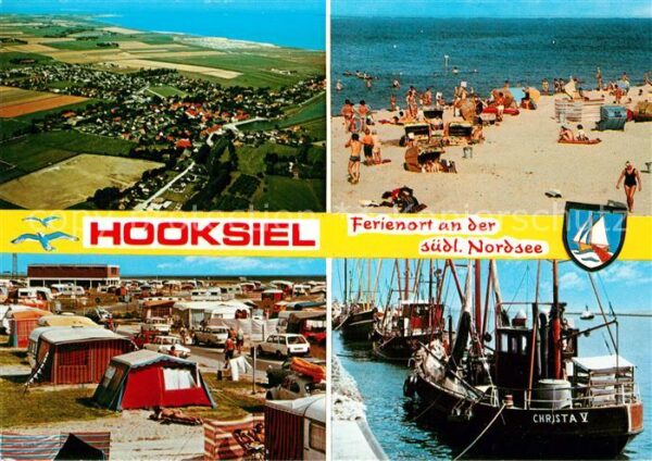 Hooksiel Nordseebad Boot Christa V Camping Fliegeraufnahme