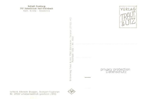 Steinbach Schwaebisch Hall Fliegeraufnahme Schloss Comburg Katholi – Bild 2