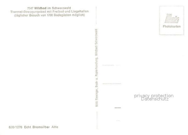 Wildbad Schwarzwald Thermal Bewegungsbad Freibad Liegehalle – Bild 2