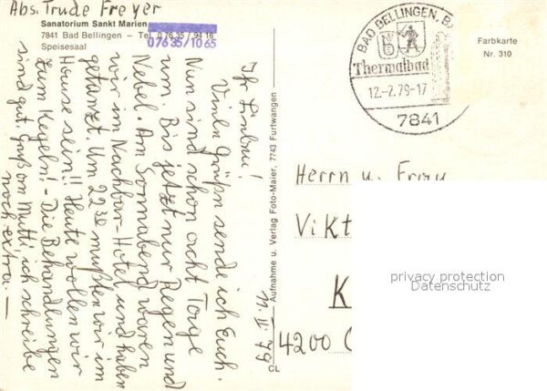 Bad Bellingen Sanatorium Sankt Marien – Bild 2