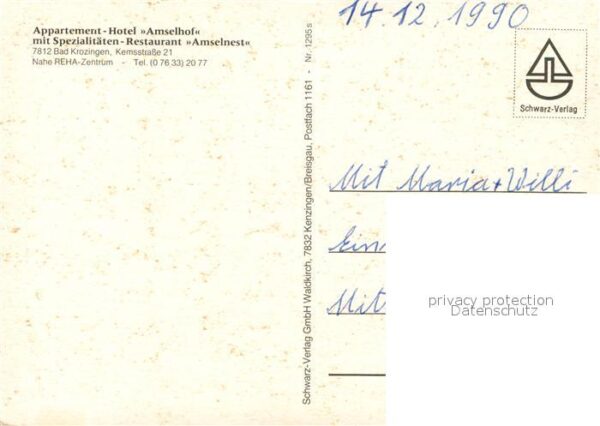 Bad Krozingen Appartement Hotel Amselhof Bachterrasse – Bild 2