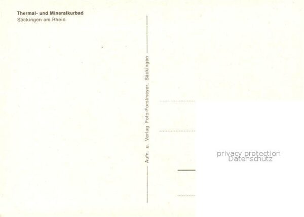 Saeckingen Bad Thermal Mineralkurbad – Bild 2