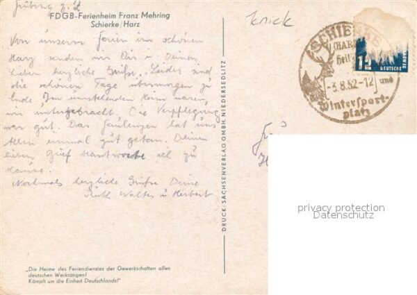 Schierke Harz FDGB Ferienheim Franz Mehring – Bild 2