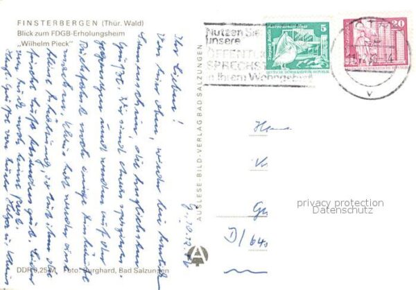 Finsterbergen FDGB Erholungsheim Wilhelm Pieck – Bild 2
