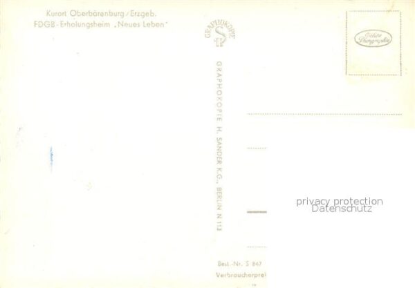 Oberbaerenburg Baerenburg FDGB Erholungsheim Neues Leben – Bild 2