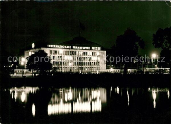 Frankfurt Main Messe Nachtaufnahme
