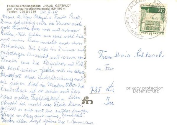 Falkau Erholungsheim Haus Gertrud Winterlandsc – Bild 2