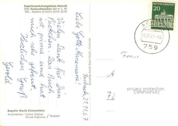 Sasbachwalden Familienerholungsheim Hohritt – Bild 2