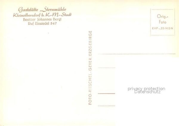 Kleinolbersdorf-Altenhain Gaststätte Sternmühle – Bild 2