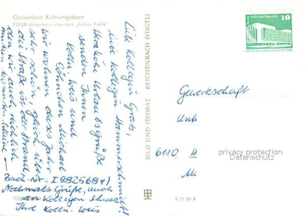 Kuehlungsborn Ostseebad FDGB Urlauberrestaurant Julius Fucik – Bild 2