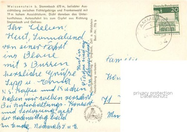 Weissenstein Stammbach Quelle Perlenbachtal Berggasthaus Aussi – Bild 2