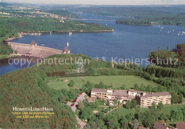 Moehnesee Fliegeraufnahme Heinrich Lübke Haus