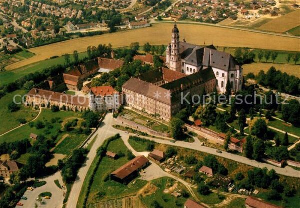 Neresheim Fliegeraufnahme Abteikirche