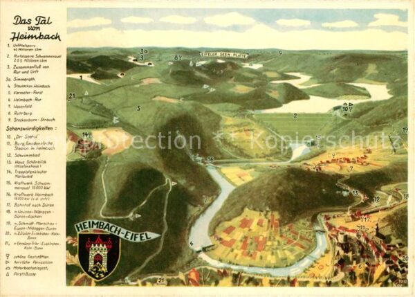 Heimbach Eifel Panoramakarte