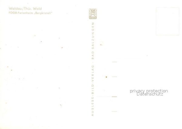 Waldau Thueringen FDGB Ferienheim Bergkristall – Bild 2