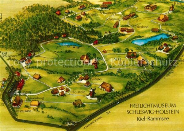 Rammsee Kiel Freilichtmuseum Panoramakarte Lageplan