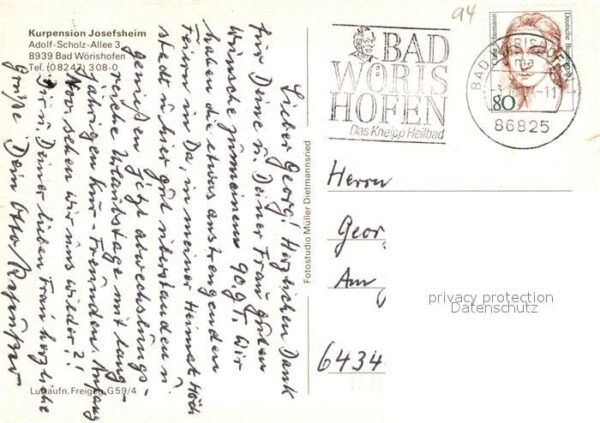 Woerishofen Bad Kurpension Josefsheim Fliegeraufnahme – Bild 2