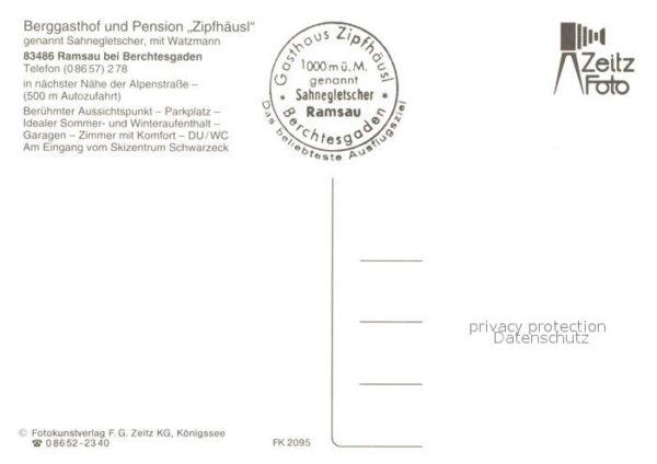 Ramsau Berchtesgaden Gasthaus Pension Zipfhäusl Watzmann – Bild 2