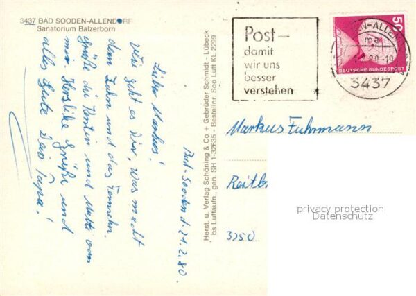 Sooden-Allendorf Bad Fliegeraufnahme Sanatorium Balzerborn – Bild 2