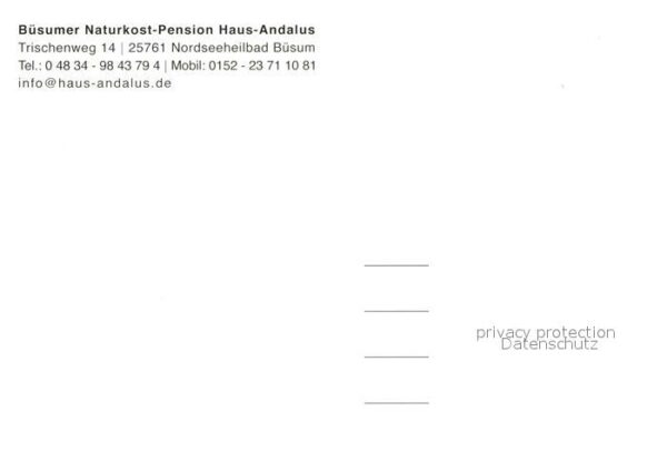 Buesum Nordseebad Pension Haus Andalus – Bild 2