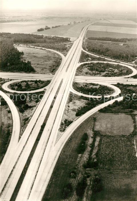 Autobahn Schönfelder Kreuz Fliegeraufnahme