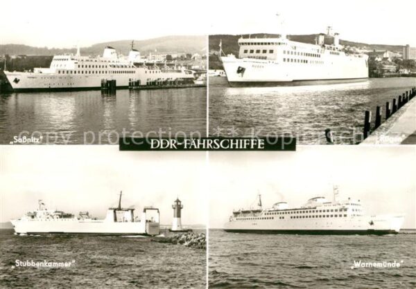 Faehre Ferry Bac Traghetto-- DDR-Fährschiffe Sassnitz Rügen Stubbenk