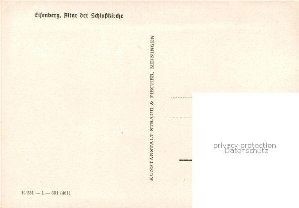 Kirchenorgel Eisenberg Altar der Schlosskirche – Bild 2