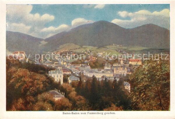 Hoffmann Heinrich Baden-Baden vom Fremersberg