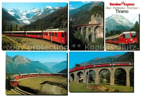 Eisenbahn Bernina-Express Morteratsch Landwasser-