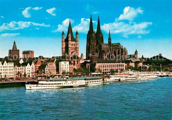 Dampfer Seitenrad Bismarck Köln Rheinpartie Dom