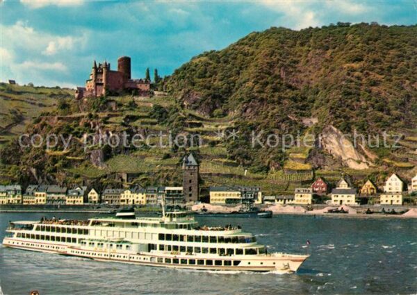 Motorschiffe M.S. Rhein St. Goarshausen Burg Katz