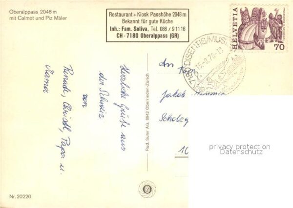 Eisenbahn Oberalppass Calmot Piz Maler – Bild 2