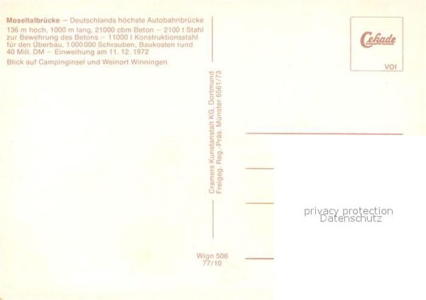 Bruecken Bridges Ponts Moseltalbrücke Campinginsel Winningen – Bild 2
