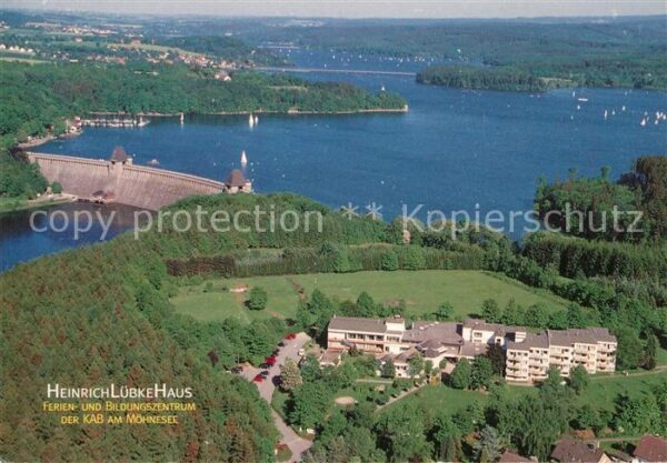 Moehnesee Fliegeraufnahme Heinrich Lübke Haus