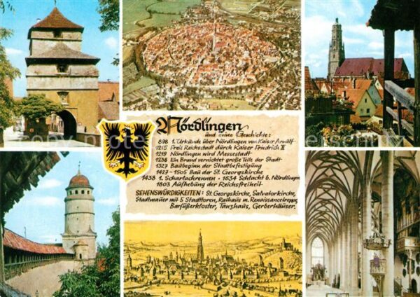 Noerdlingen Berger Tor Fliegeraufnahme Georgskirche